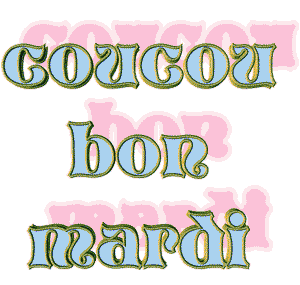 Gif animé coucou Bon mardi